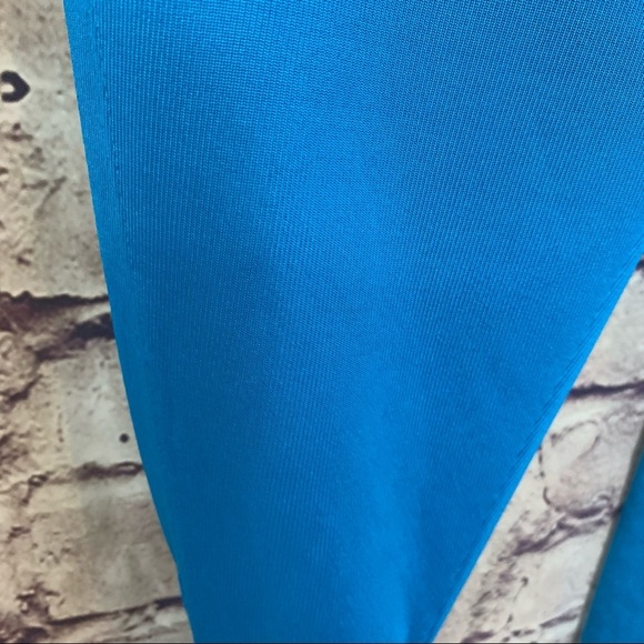 Zara Trafaluc Aqua Flutter Slit Long Sleeve Dress - Picture 5 of 10